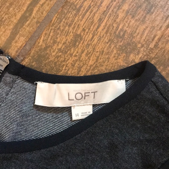 Loft grey and black dress with pockets - Picture 4 of 8